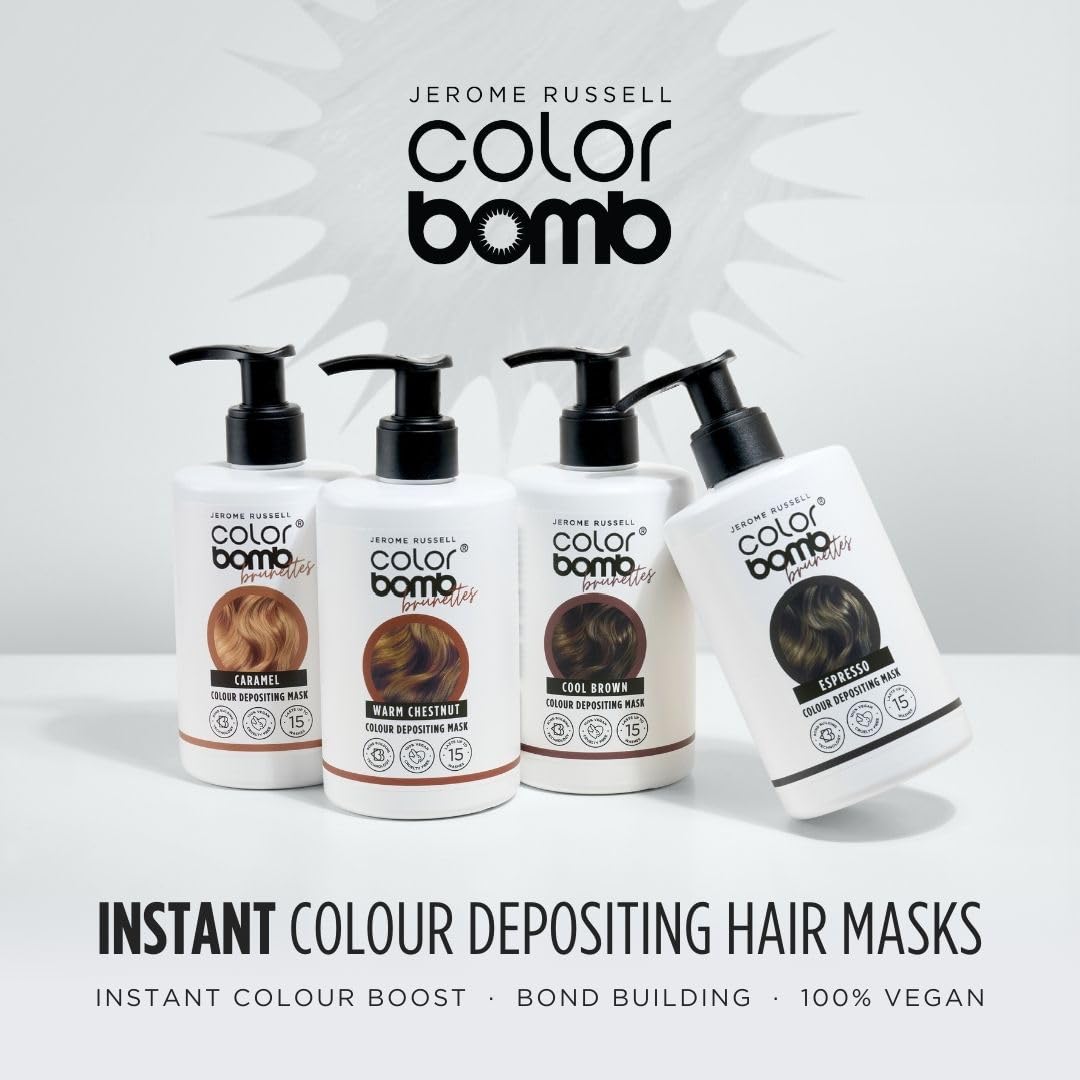 Jerome Russell Color Bomb Brunettes – Cool Brown Colour Depositing Conditioning Mask, 300ml