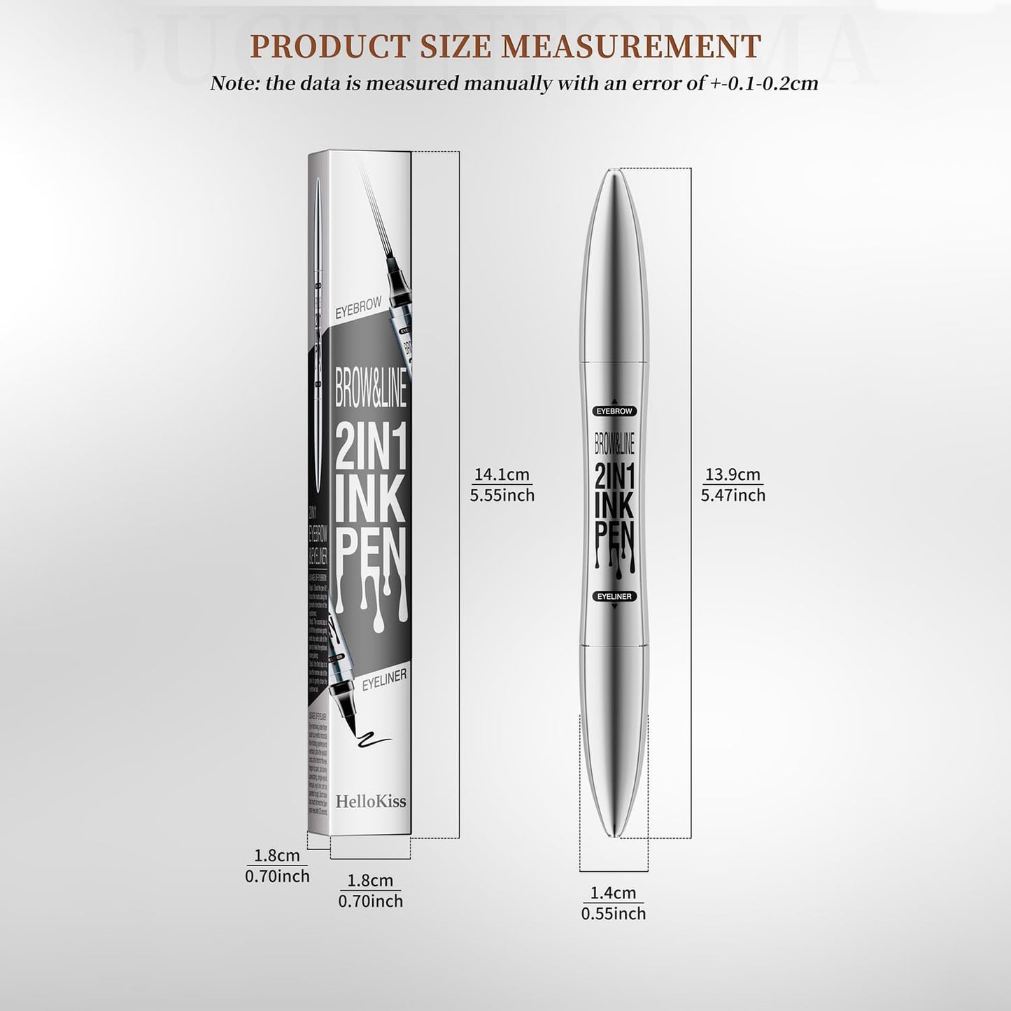 L0famy Eyebrow Pencil, Eyebrows Pen With 4-Fork-Tip & Precise Brush-Tip, 2-in-1 Waterproof Eyebrow Pencil And Eyeliner, Create Natural Hair Like Strokes, Waterproof Eyebrows Pencils For All-Day-Wear