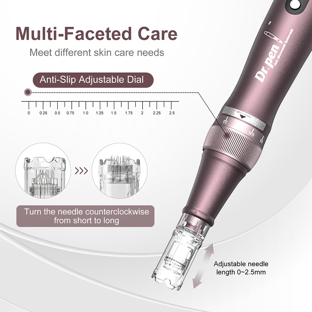 Bestauty Dr.pen A10 Microneedling Pen - Original Dr.pen Microneedling with 5Pcs Microneedling Cartridges(12/24/36/42/Nano-R), Professional Microneedling Improving Wrinkles Scars Hair Loss