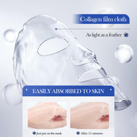 Cureluxe 5PCS Face Care Korean Glass Skin Collagen Mask - Anti-Aging&Anti-Wrinkles Collagen Face Mask - Korean Face Mask with Co-llagen,Hyaluronic Acid,Niacinamide - Kor-ean Skincare Hydrating Face Masks
