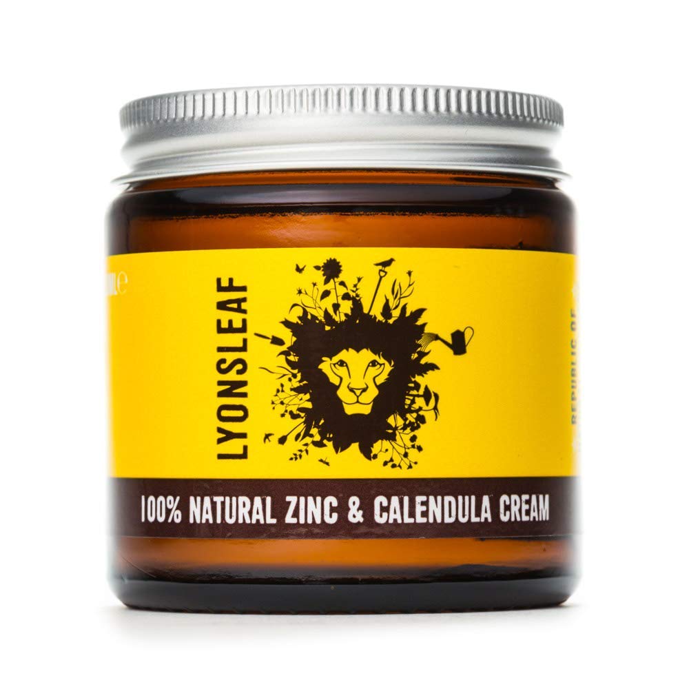 Lyonsleaf Zinc and Calendula Cream 100% Natural - for spots, blemishes, breakouts, rashes, acne, perioral dermatitis, rosacea and nappy rash 120ml