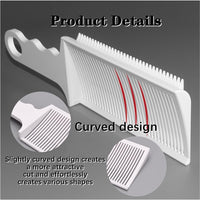 FZGLHQQ 2 PCS Fade Combs Professional Hair Cutting Combs Barber Combs Clipper Combs Anti-Static Heat Resistant Blending Flat Top Comb Clipper for Men Salon Hair Styling Tools (White)