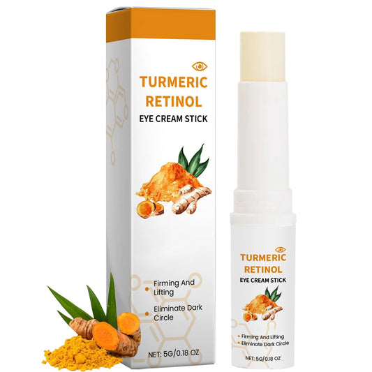 AuraBeen Turmeric Eye Stick for Dark Circles and Puffy Eyes - Hydrating Under Eye Cream Stick Infused with Beneficial Ingredients for a Refreshed Look