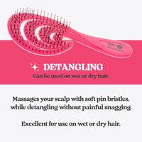 Head Jog 18 Ocean Hair Brush. Eco Friendly Vent Paddle Brushes With Flexible Soft Bristles, Detangling Wet Or Dry Hair. Gentle Brushing & Detangling Brush For Curly & Wavy Hair (Shell)