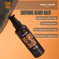 Men Rock Beard Kit with Beard Shampoo, Beard Balm & Beard Oil – Beard Grooming Kit for Men – Luxury Beard Growth Kit & Beard Care Kit for Men – Oak Moss Beard Moisturiser & Beard Softener Gift Set