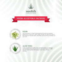Neolith Neem Aloe Vera Soothing & Hydrating Gel || Non-Toxic Aloevera Gel For Acne, Scars, Glowing & Radiant Skin Treatment || Paraben Free, Vegan ||100 gm