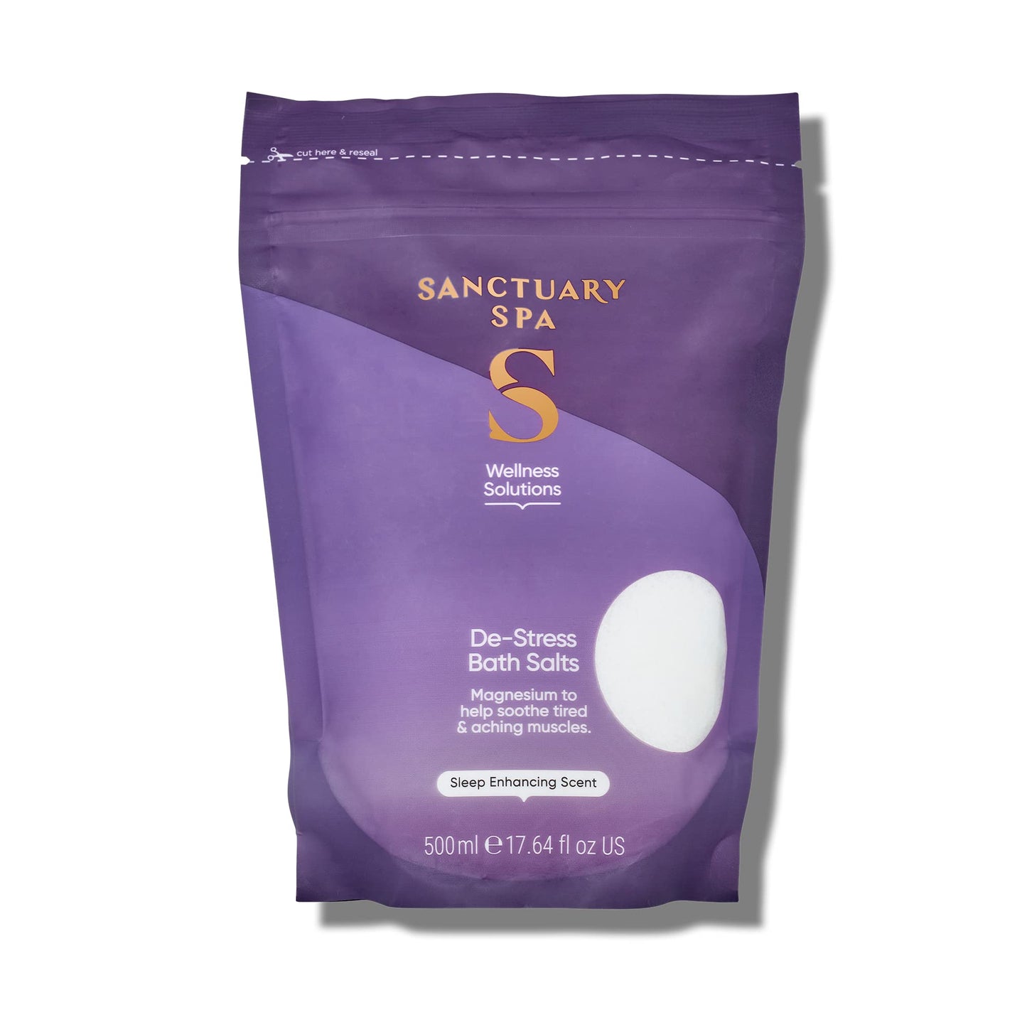 SANCTUARY Sanctuary Spa De-Stress Epsom Bath Salts with Magnesium, No Mineral Oil, Cruelty Free & Vegan Bath Soak, 500g