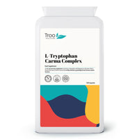 Troo Health Care L-Tryptophan Carma Complex 120 Vegan Capsules - Daily Supplement to Support Healthy Psychological Function - with Niacin, Vitamin B6 & Magnesium Bisglycinate