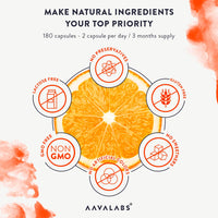 Natural High Strength Vitamin C 1000mg -180 Vitamin C tablets - 100% Vegan Acerola Fruit Extract - with Citrus Bioflavonoids and Rosehip - Vitamin C Capsules -Supports Immune Function- 3 Months Supply