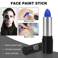 LOPHE Face Paint Stick, Blue Eye Body Paint Stick for Softball Football Baseball Lacrosse, Non Toxic Makeup Stick for Adults Kids Halloween Cosplay, Sport Oil-based Painting Stick