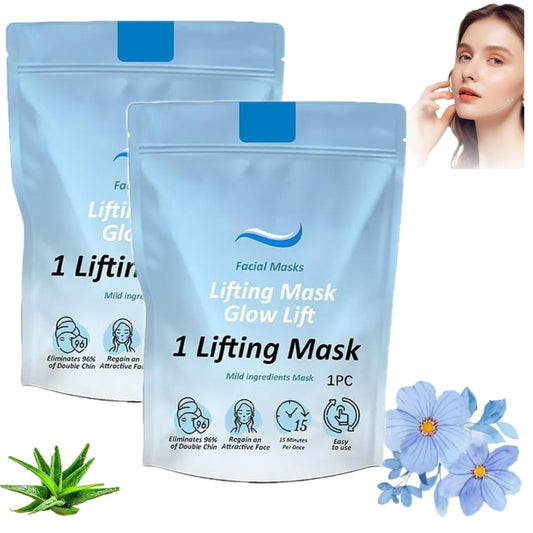 Generic Chinology Chin Mask with Hyaluronic Acid, V Shape Face Tape for Skin Firming & Tightening, Chinology Double Chin Lifting Mask, Gifts for Women and Men(2pcs)