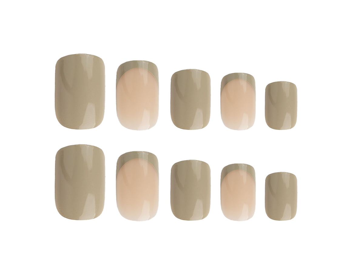 NAIL HQ Nail HQ Utterly Olive Square Nails