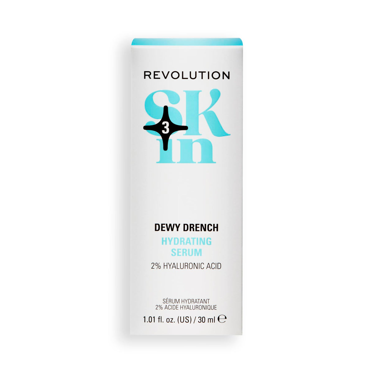 Revolution Beauty London Revolution Skin, Dewy Drench 2% Hyaluronic Acid Hydrating Serum, Lightweight Face Serum, Plumps Skin, Vegan & Cruelty-Free, 30ml