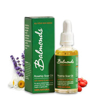 Balmonds Rosehip Scar Oil 50ml - 100% Natural Blend of Nourishing Oils - Helps Improve The Appearance of Scars, Uneven Skin Tone, Acne Scars & Stretch Marks - Hydrate, Nourish and Moisturise