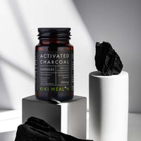 KIKI HEALTH KIKI Health - Activated Charcoal 300mg - Made from 100% Pure Coconut Shells - Contributes to Reducing Excessive Flatulence After Eating - Natural Teeth Whitener - 50 Capsules