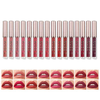 LANGMANNI Matte Liquid Lipstick Makeup Set Velvety Long Lasting Waterproof High Pigmented Velvet Lipgloss Kit Beauty Cosmetics Makeup Gift Set (16PCS)