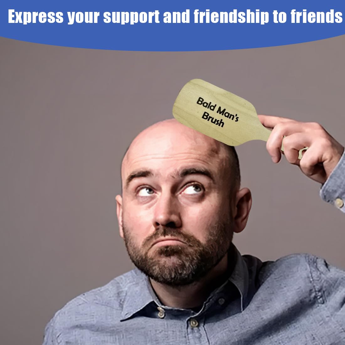XUKZIMA 2 Pcs Bald Man Comb Joke Funny Hairless Combing Brush Gag Gifts for Men Humorous Toothless Combs Blad Mans Brush for Trick Friends Gift