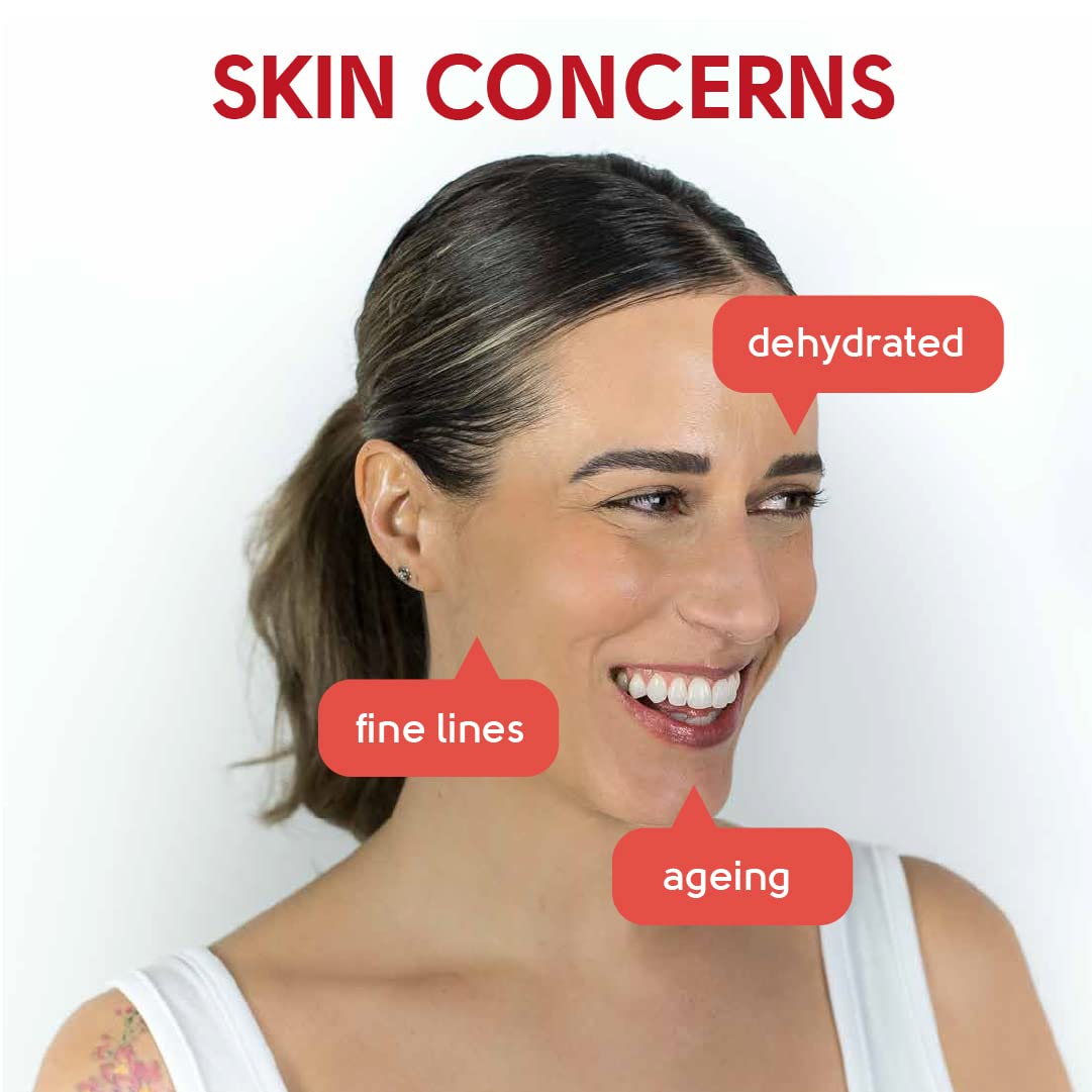 Face Facts Collagen & Q10 Facial Serum | Ubiquinone (Q10) + Collagen + Betaine | Soften + Smooth | Temporarily reduce the appearance of fine lines | 30ml