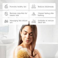 Naroa NAROA Natural Exfoliating Loofah Sea Sponges for Bath & Shower | Scrunchie Body Puff Scrubber | Sustainable Eco Gift for Adults (Medium)