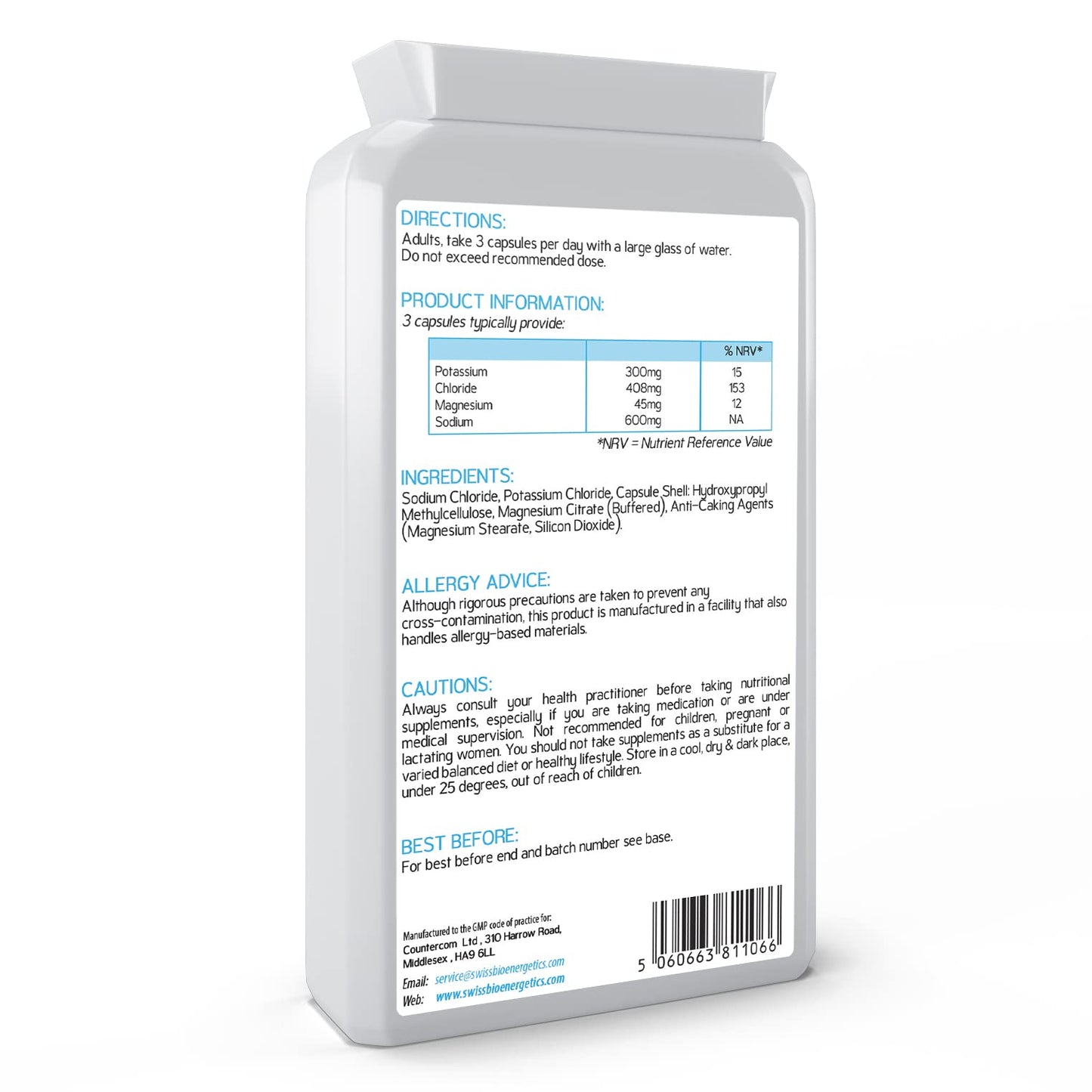 Keto & Fasting Electrolytes - 120 Capsules - Advanced Rapid Rehydration Formula with a Balanced Magnesium, Sodium, Potassium & Chloride Blend - Suitable for Ketogenic Diets - Vegan Friendly - UK Made