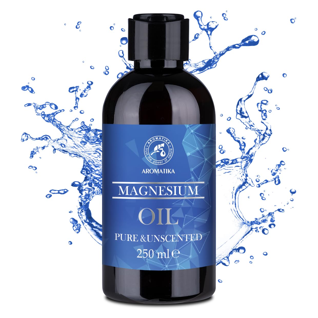 AROMATIKA trust the power of nature Magnesium Oil 250ml - Pure and Unscented Magnesium Oil - Relaxing Oil - Soothing & Relieves Fatigue - Body Care - Hair Care - Skin Hydrating - Massage - Wellness - Beauty