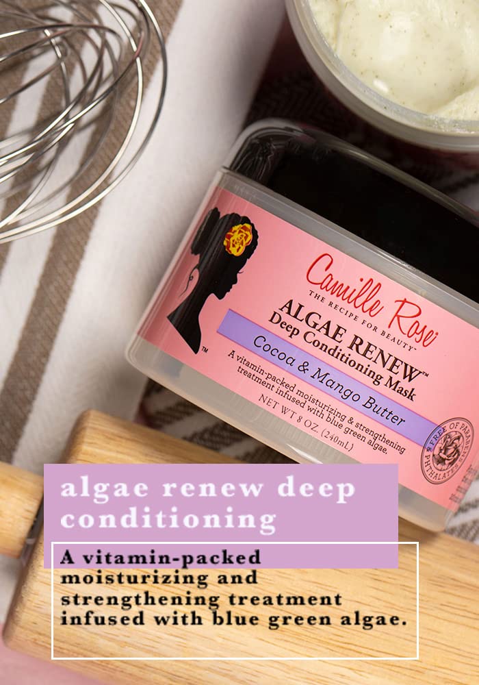 Camille Rose Algae Renew Deep Conditioner 240ml - Vitamin Formula. Blue Green Algae & Mango Butter. Detangles, Nourishes and Strengthens.
