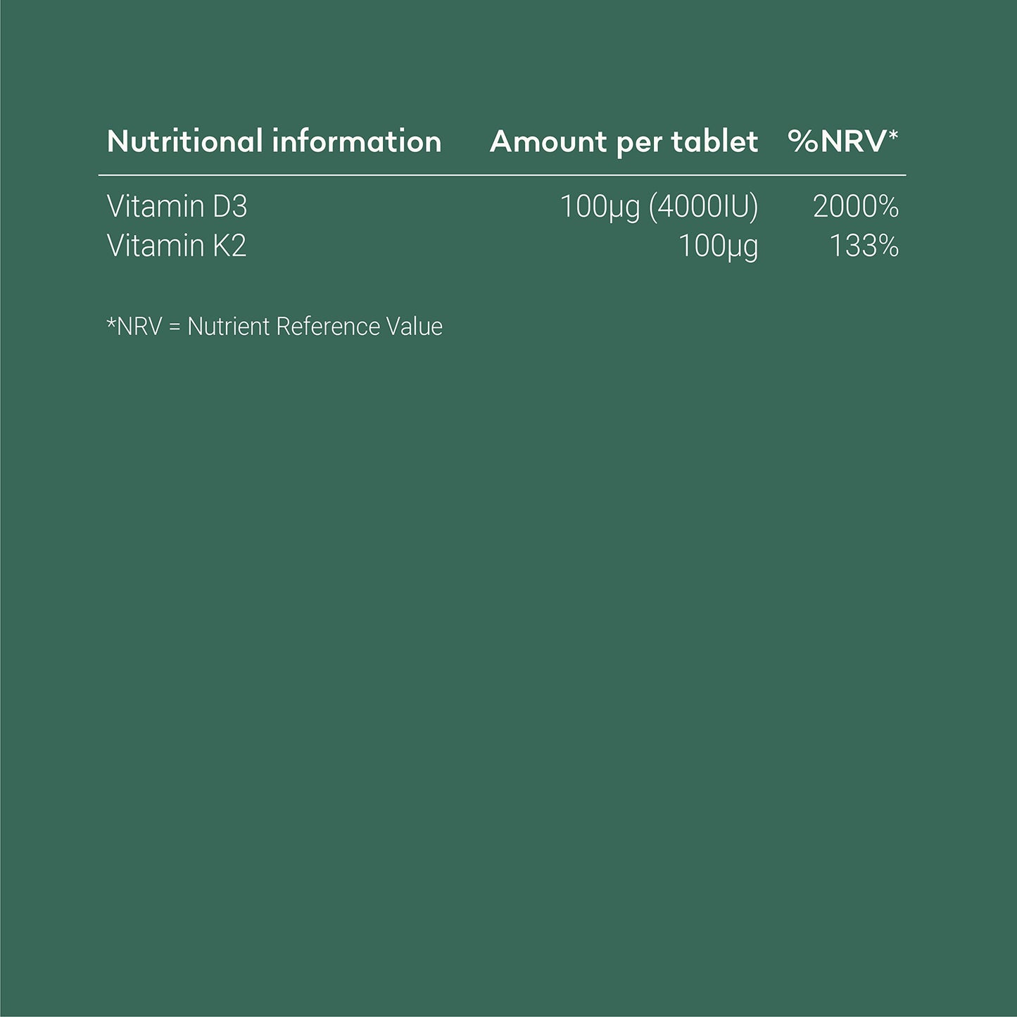 Project Nutrition Vitamin D3 K2 Tablets 4000IU - 12 Month Supply - Easy Swallow - 365 Vegetarian 4000 IU High Strength Vitamin D & 100 mcg K2 MK7 Supplement for Women & Men - Bone & Immune System