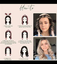 Heatless Curling Rod Headband, Silky Heatless Hair Curler with Hairpin, No Heat Wave Styling Tools for Long Medium Hair(Pink)
