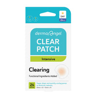 DERMA ANGEL Derma Angel Ultra Thin Hydrocolloid Acne Day Patches for Surface Pimples (24 Pieces) | Absorbs Fluid and Covers Spots | Matte Finish Blends Under Makeup