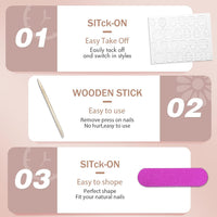 KQueenest Acrylic Press on Nails Short Medium Square, Royal Blue False Nails Short Coffin, Glossy Natural Solid Color Fake Nails Set, Reusable Gel Stick on Nail for Women Finger Daily Wear 24 Pcs