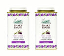 SNAKE BRAND Prickly Heat Cooling Body Powder 140g (Relaxing Lavender, Pack of 2)