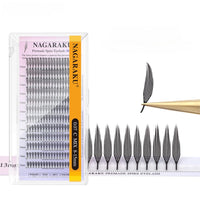 NAGARAKU Spire Shaped Eyelashes Extensions Air Series Premade Volume Lashes 0.07mm C Curl 8mm-15mm Mix Length 240 Clusters Wet Set/Anime/Manga Styles Lashes