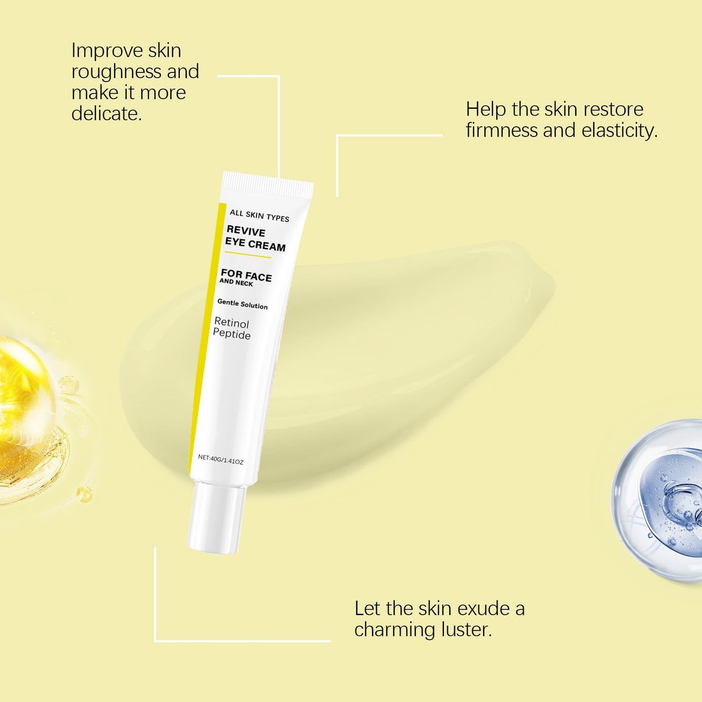 Revive Eye Cream for Face And Neck,Retinol Anti Aging Eye Cream,Ey/e Cre/am for Dark Circles And Puffy Eyes,Ey/e Bags Remover,Peptides Anti Wrinkle Ey/e Cream,Retinol/Dark Circle E/ye Crea/m,