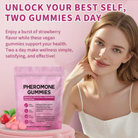 Govixed Pheromone Gummies, Premium Feminine Balance Gummies for Women's Health & Wellness, Strawberry Flavor -60 Gummies -30 Servings