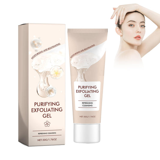 Exfoliating Gel for the Face, 50 g Brightening Exfoliating Whitening Gel Removes Dirt and Dead Skin, Natural Exfoliating Gel Reduces Skin Spots, Deep Cleansing and Smoothing for Face