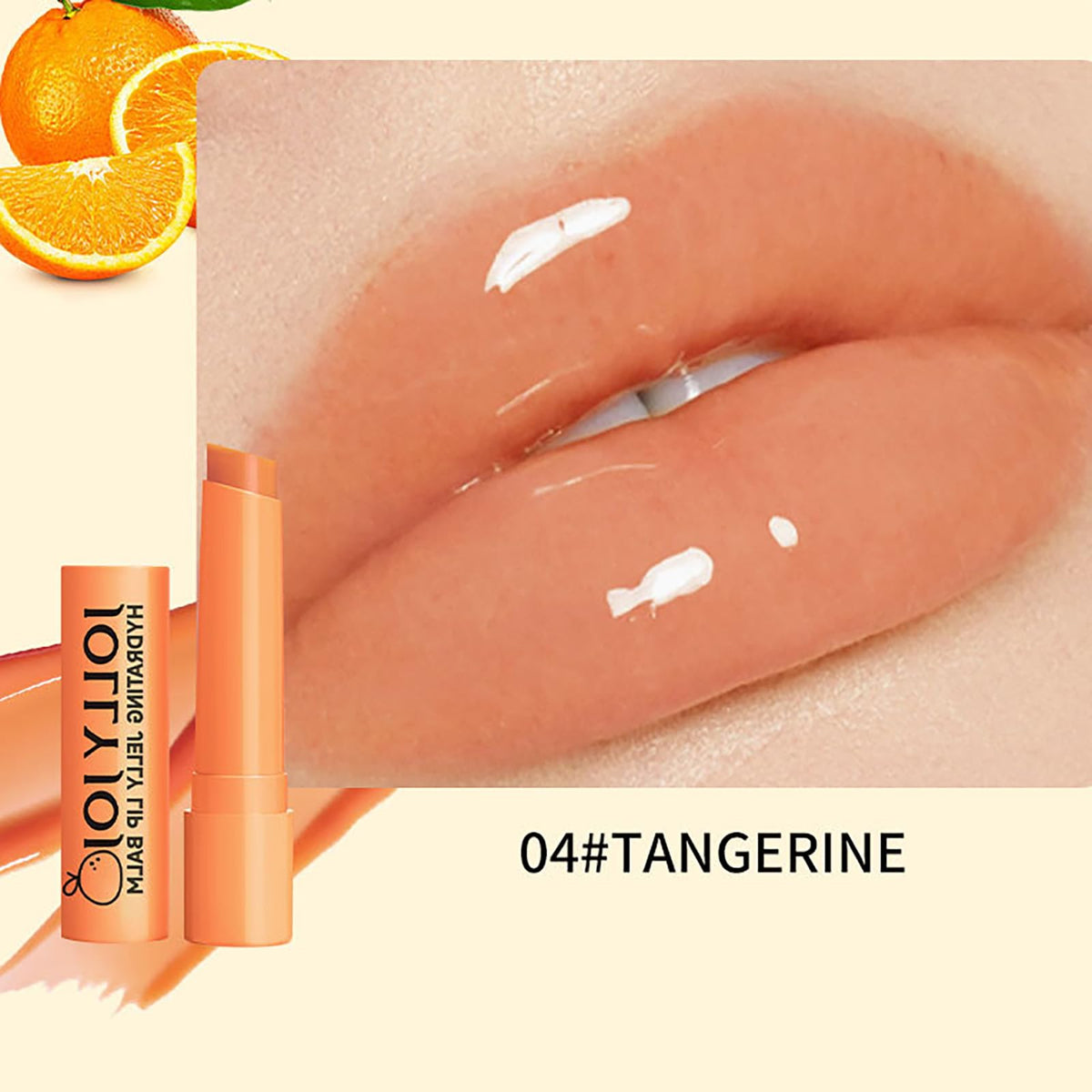 RoseFlower Lip Balm Set, Natural 4 Fruit Flavors Tinted Lip Balm for Lip Care, Lip Repair Tubes, Prevent Cracked & Dry Lip, Create Jelly Toot Lip