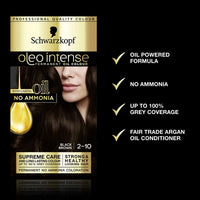 Schwarzkopf Oleo Intense Dark Brown Hair Dye, 3-Pack Permanent Oil Colour, No Ammonia, Covers Greys, Black Brown 2-10