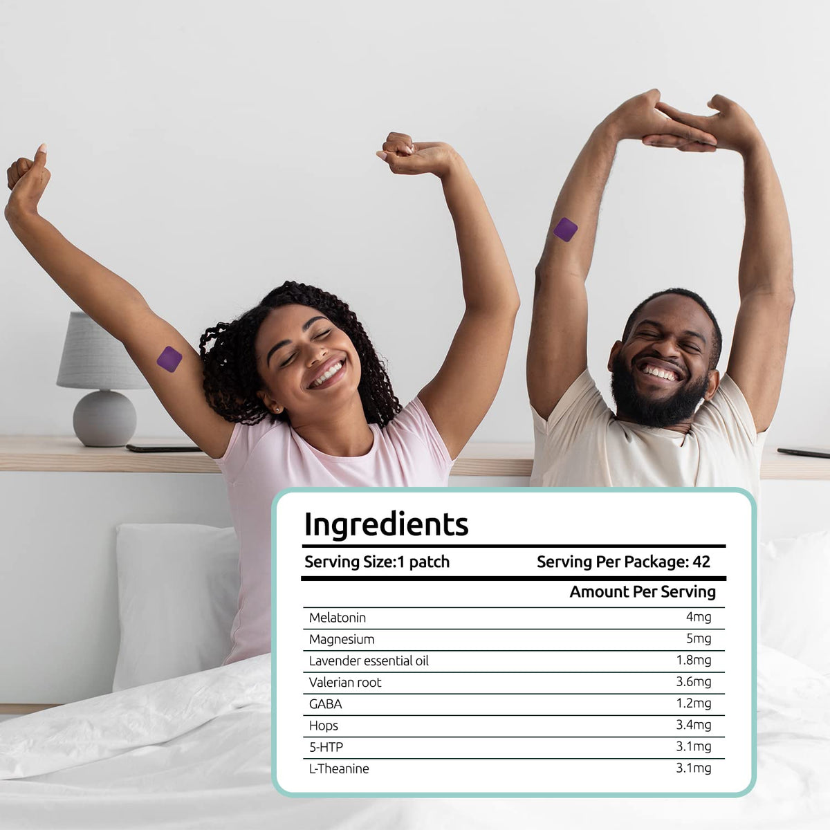 Ashania Sleep Patches, Sleep Patches for Adults, 42 Patches, Easy to Apply and Comfortable, Premium Ingredients, for Men and Women
