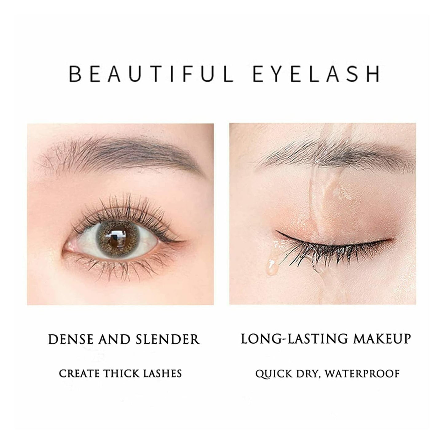 NLFOX Primelash Mascara for Mature Women - Mascara for Seniors - Mascara Black Volume and Length Waterproof - Fibre Dense Mascara for Sensitive Eyes - Lengthening and Volumizing Mascara