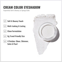 Oulac Glitter Eyeshadow for Highlighter Makeup - White Eyeshadow with Waterproof Formula | Up to 12 Hours Wear | Creates Eye-Catching Eye Make-up, Vegan, 12g, (01) Crystal Rain