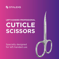 STALEKS PRO Expert 11 Professional Cuticle Scissors Left Hand (Blade Length - 18 mm) SE-11/1