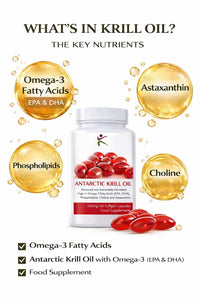 NUVIDA NATURAL HEALTH Krill Oil Capsules 500mg – Omega-3 Supplement with EPA & DHA – 1000mg per Serving – 60 Easy-Swallow Softgels – Sustainably Sourced