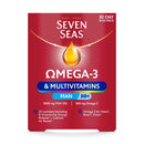 Seven Seas Omega-3 & Multivitamins Man 50+, 30-Day Duo Pack, Pack of 60