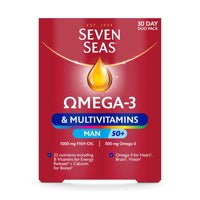 Seven Seas Omega-3 & Multivitamins Man 50+, 30-Day Duo Pack, Pack of 60