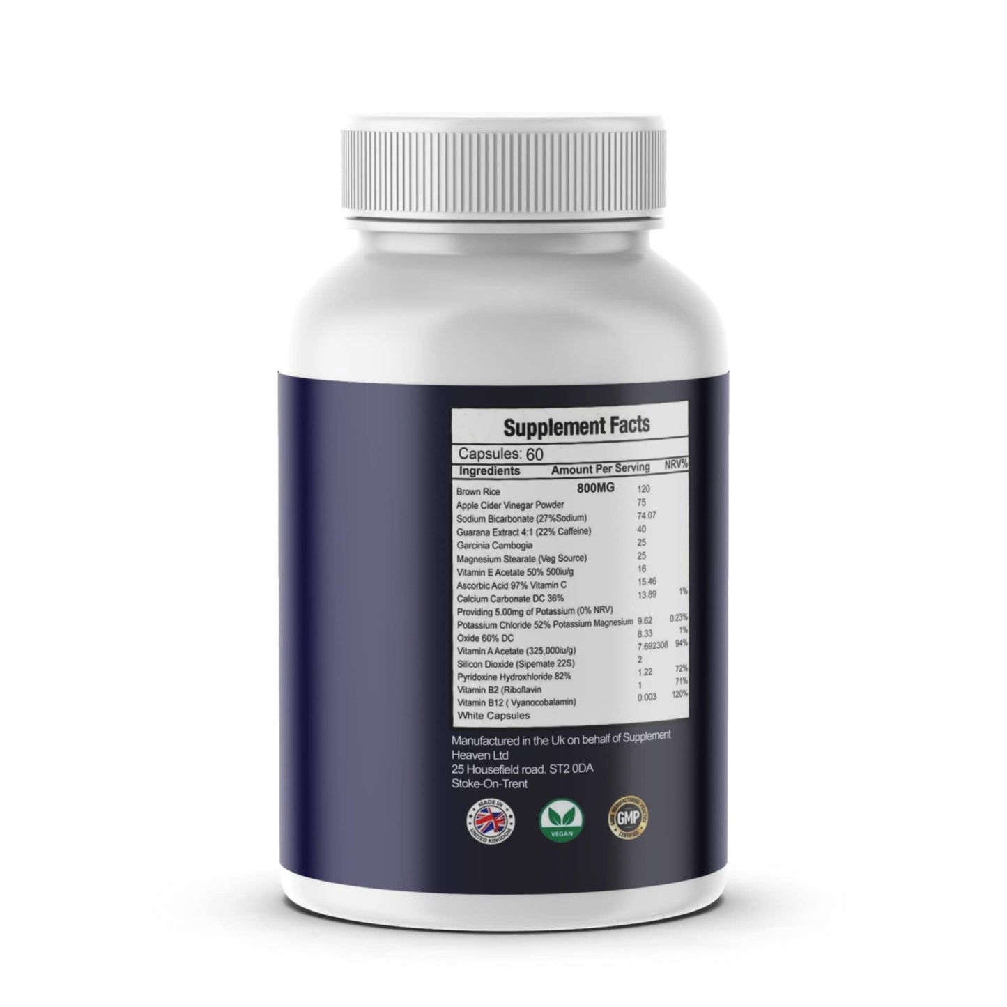FItness Hero Supplements LeanCaps Slim Smart Capsules - All Natural - 60 Capsules - Vegan/New & Sealed