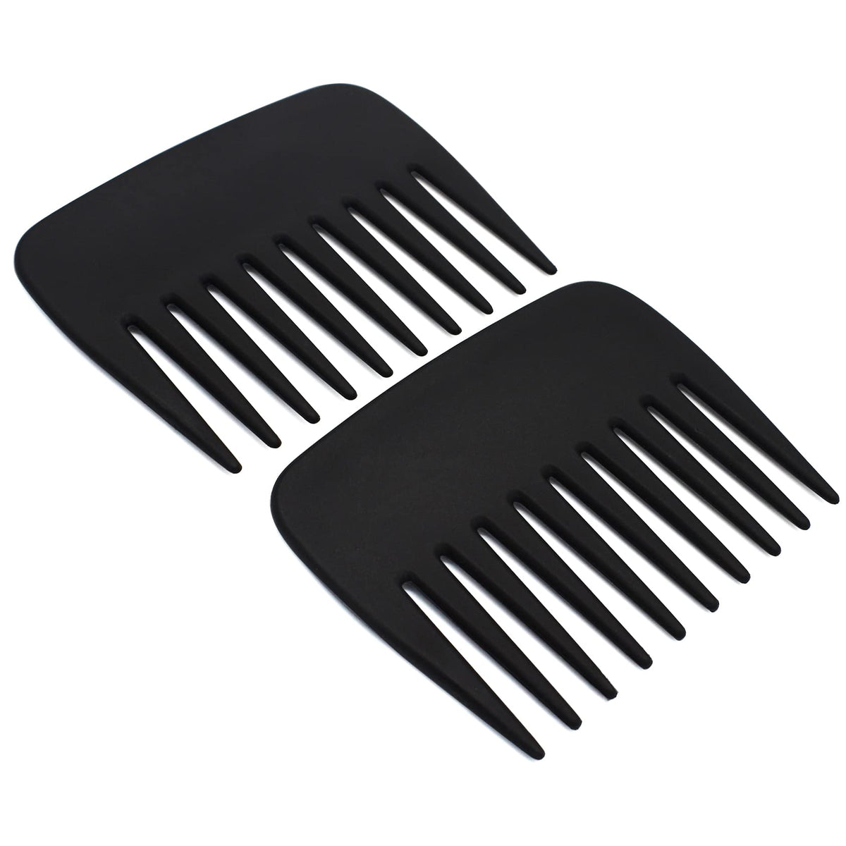 AIRERA 2 Pieces Professional Pompadour Streaker Afro Hair Combs, Mens Slickback Styling Comb, Wide Tooth Wet Pick Hair Beard Comb, Anti-Static Heat Resistant Hairdressing Shower Comb for Men Salon (A)