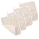 qiqiqiaqia 4 Pack Exfoliating Face and Body Wash Cloths 2-Sided Bath Towel Exfoliating Scrub Cloth for Women and Man Hand Towels for Bathroom with Soft Handle and Fine Mesh(26 x 22cm)