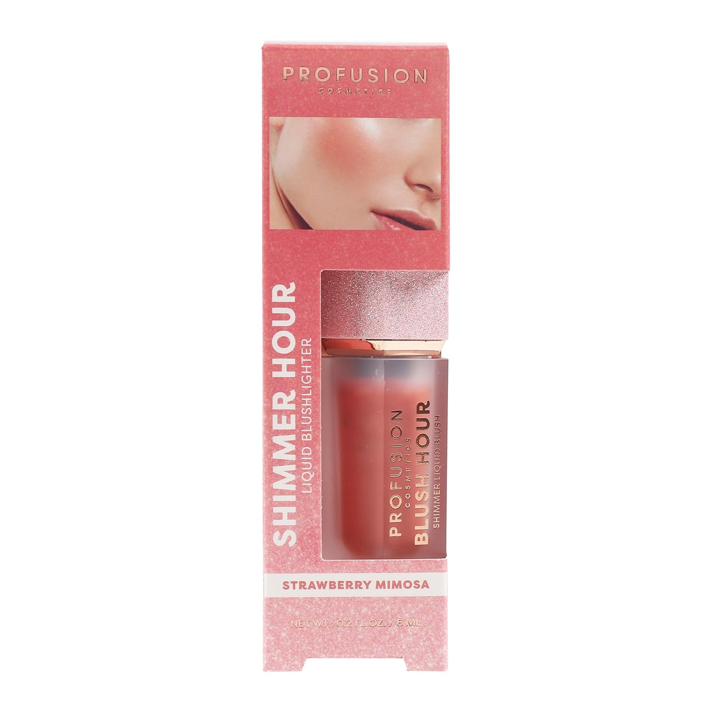 Profusion Cosmetics Shimmer Hour Liquid Blushlighter, Blendable Dewy Cheek Tint with Rich Pigment for a Radiant and Luminous Glow