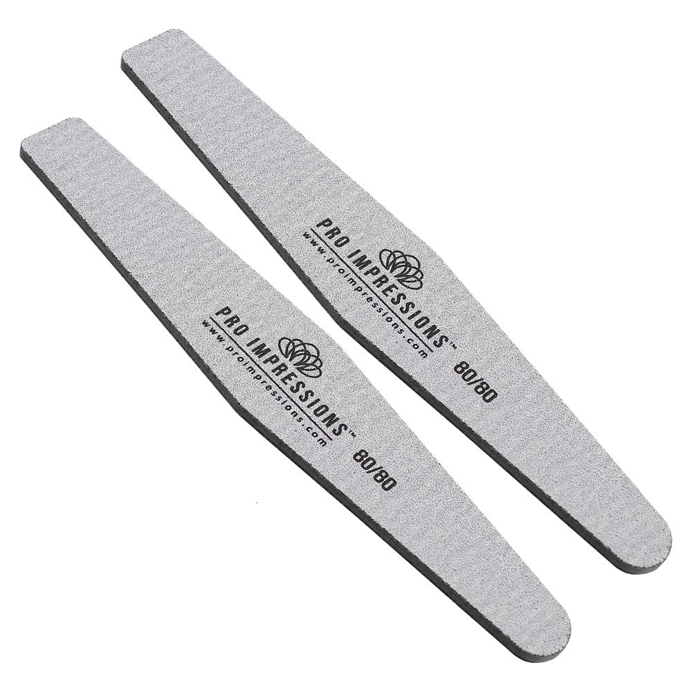 Pro Impressions 80/80 Grit Premium Diamond Nail Files Proimpressions (Twin Pack)