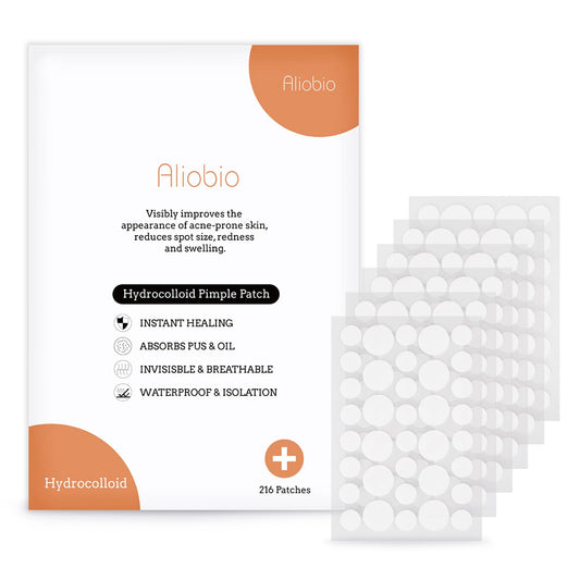 Spot Pimple Patches Aliobio Invisible Blemish Spot Cover Facial Sticker Hydrocolloid Patch Acne Stickers Spot Stickers with Two Sizes orange, 216 Count